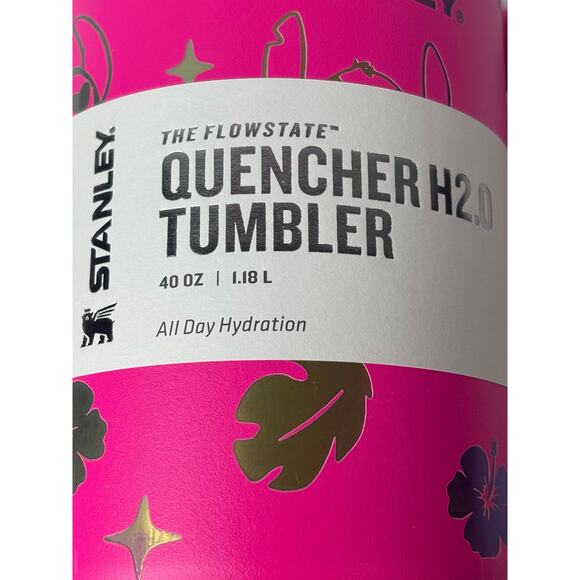Custom Stanley Quencher H2.0 Tumbler 40oz/1.18L Pink Stitch Ohama Means Family - Picture 4 of 9